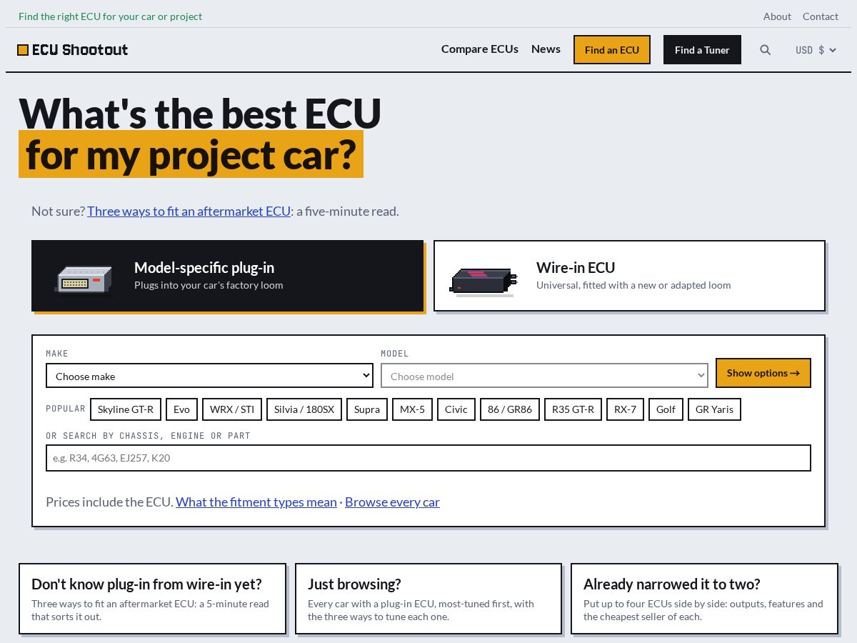 Landing-page snapshot of ecushootout.com