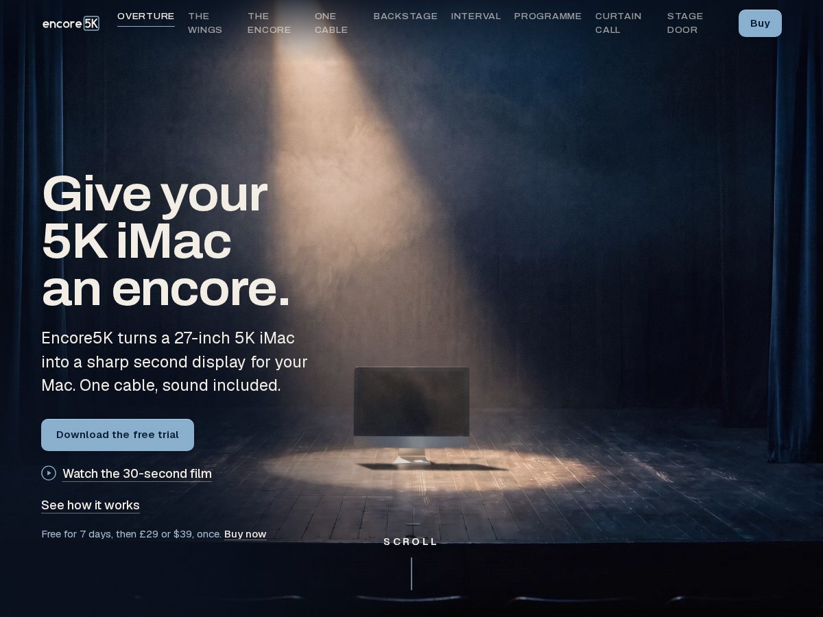 Landing-page snapshot of encore5k.com