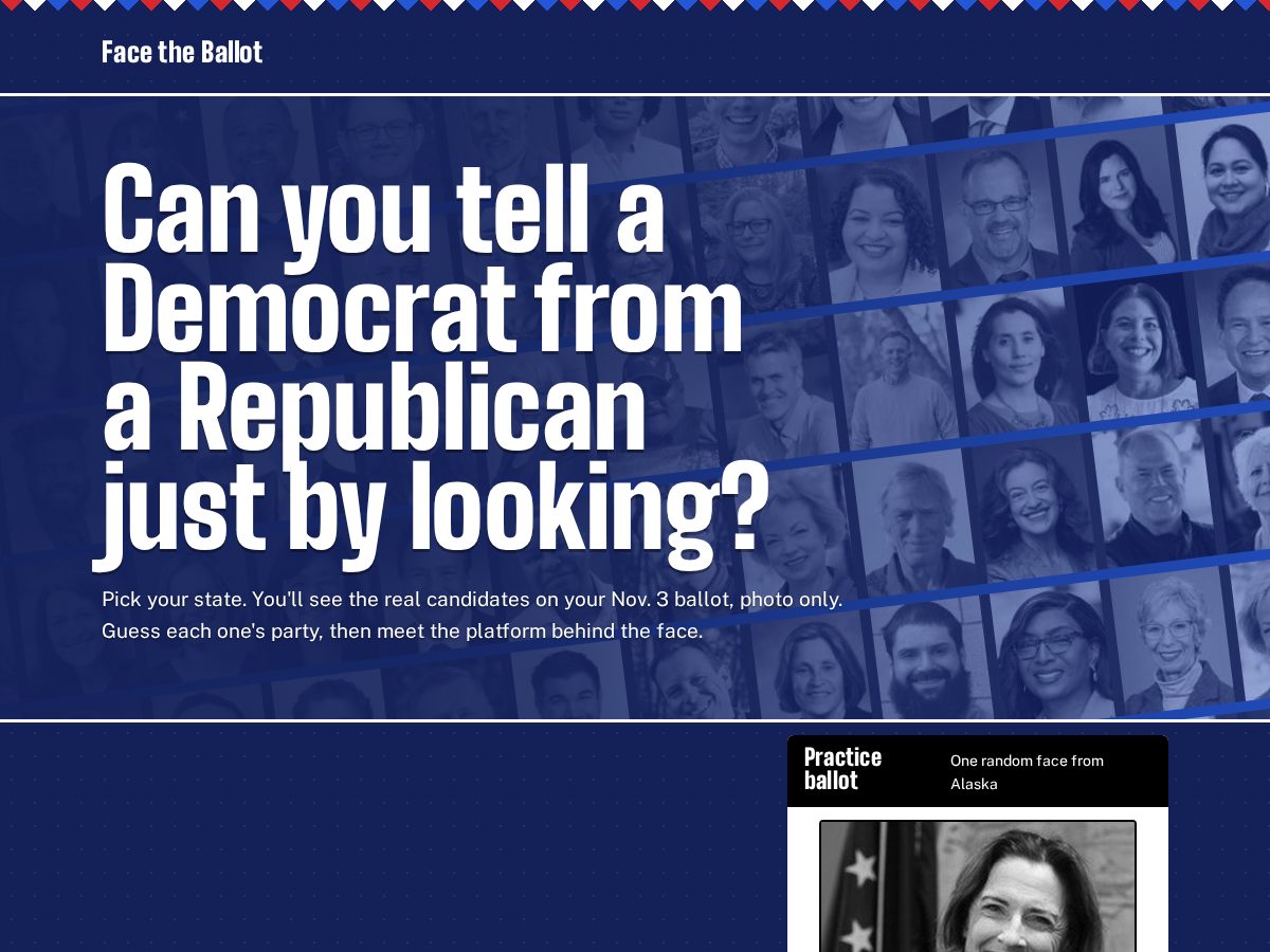 Landing-page snapshot of facetheballot.com