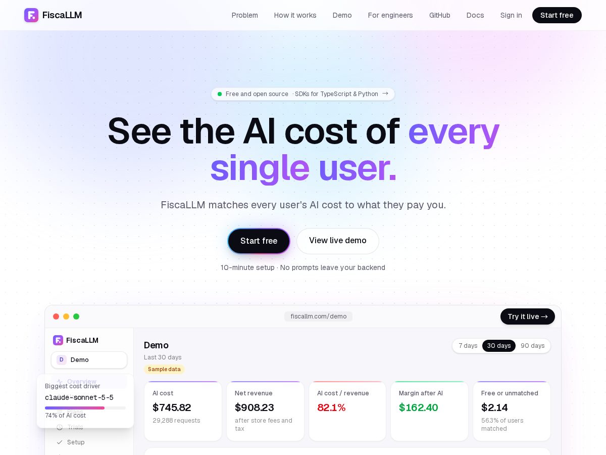 Landing-page snapshot of fiscallm.com