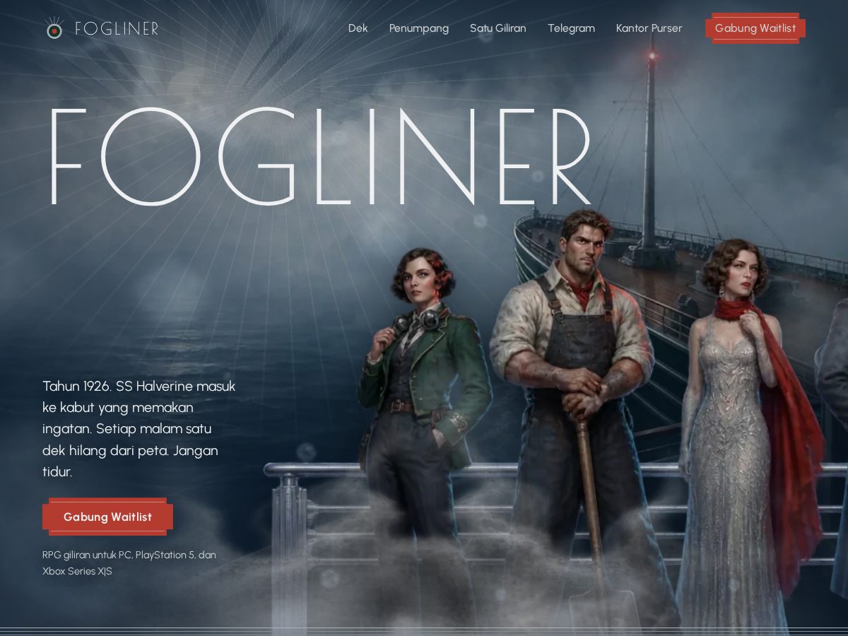 Landing-page snapshot of fogliner.com