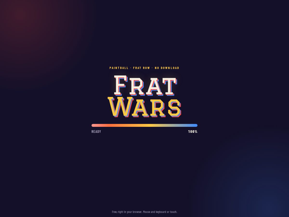Landing-page snapshot of fratwars.com