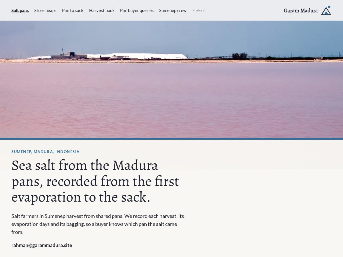 Landing-page snapshot of garammadura.site