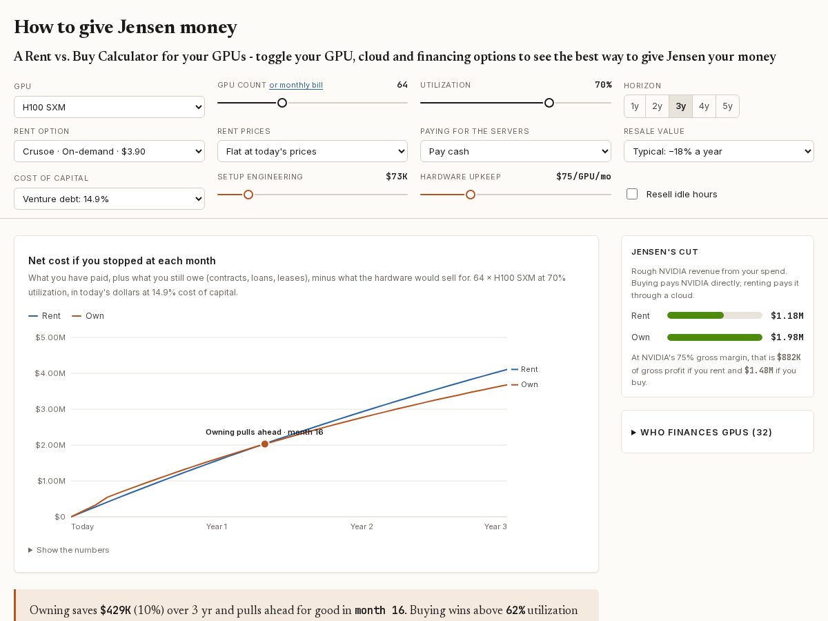 Landing-page snapshot of givejensenmoney.app