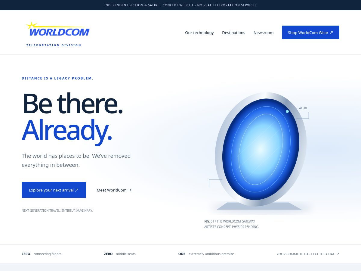 Landing-page snapshot of goworldcom.com