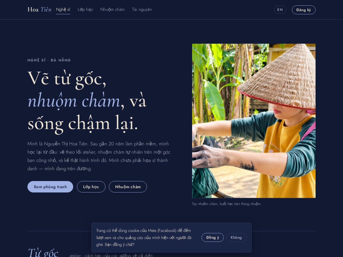 Landing-page snapshot of hoatiennguyen.com