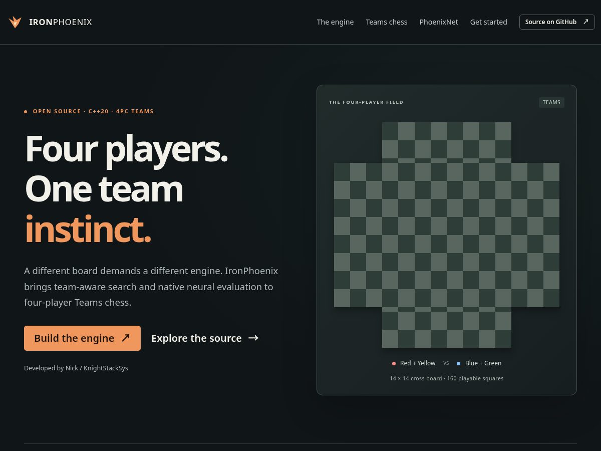 Landing-page snapshot of iphoenix.art