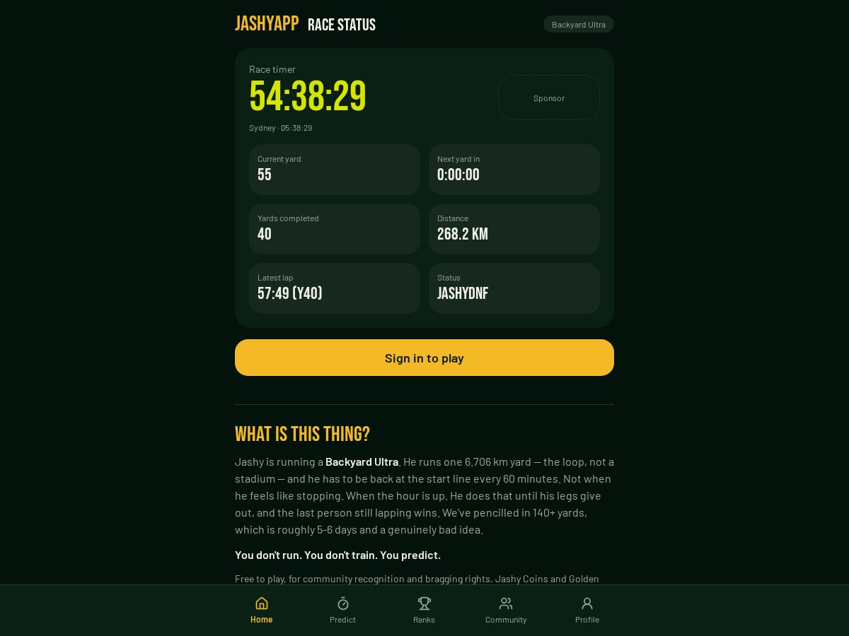Landing-page snapshot of jashy.app
