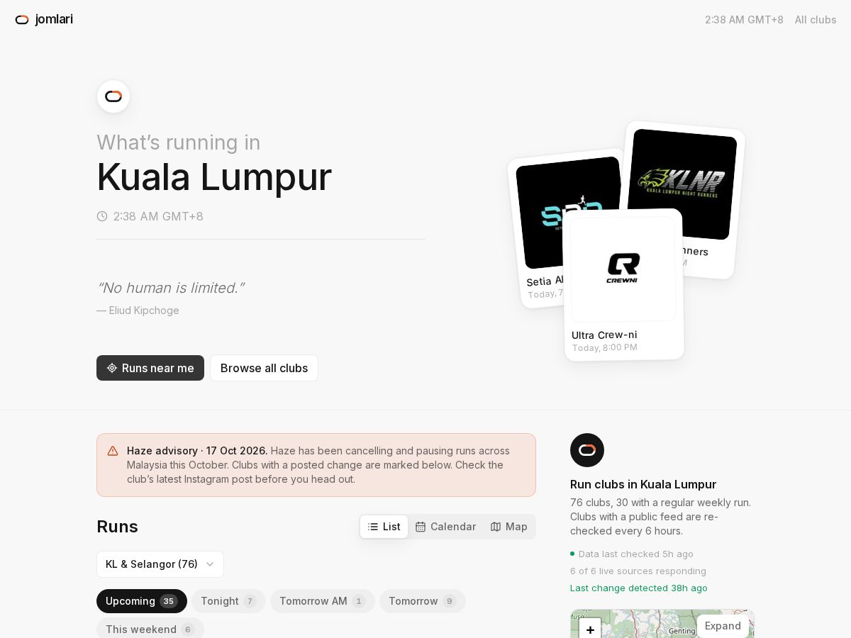 Landing-page snapshot of jomlari.app