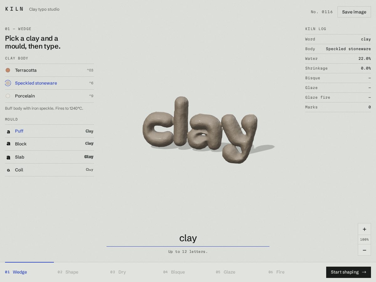 Landing-page snapshot of kilntypo.xyz