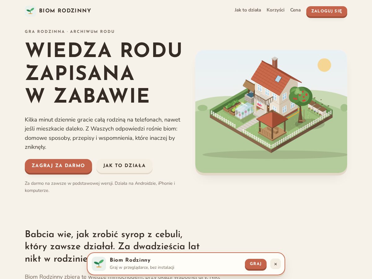 Landing-page snapshot of kinbiome.com