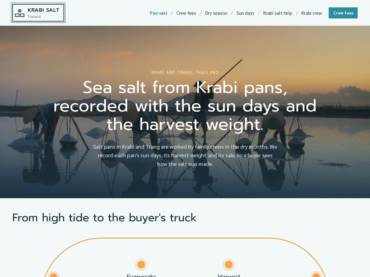 Landing-page snapshot of krabisalt.website