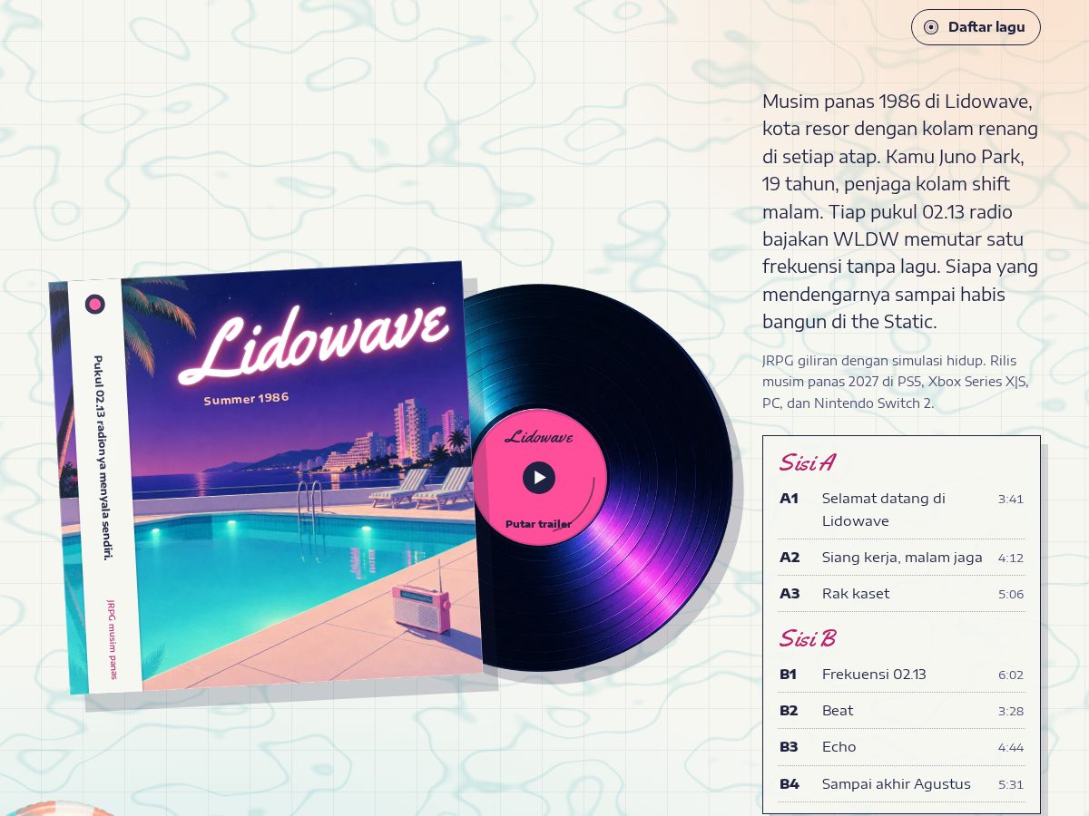 Landing-page snapshot of lidowave.online