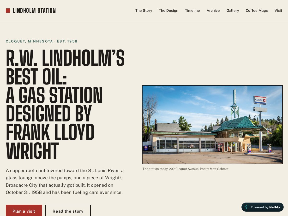 Landing-page snapshot of lindholmstation.com