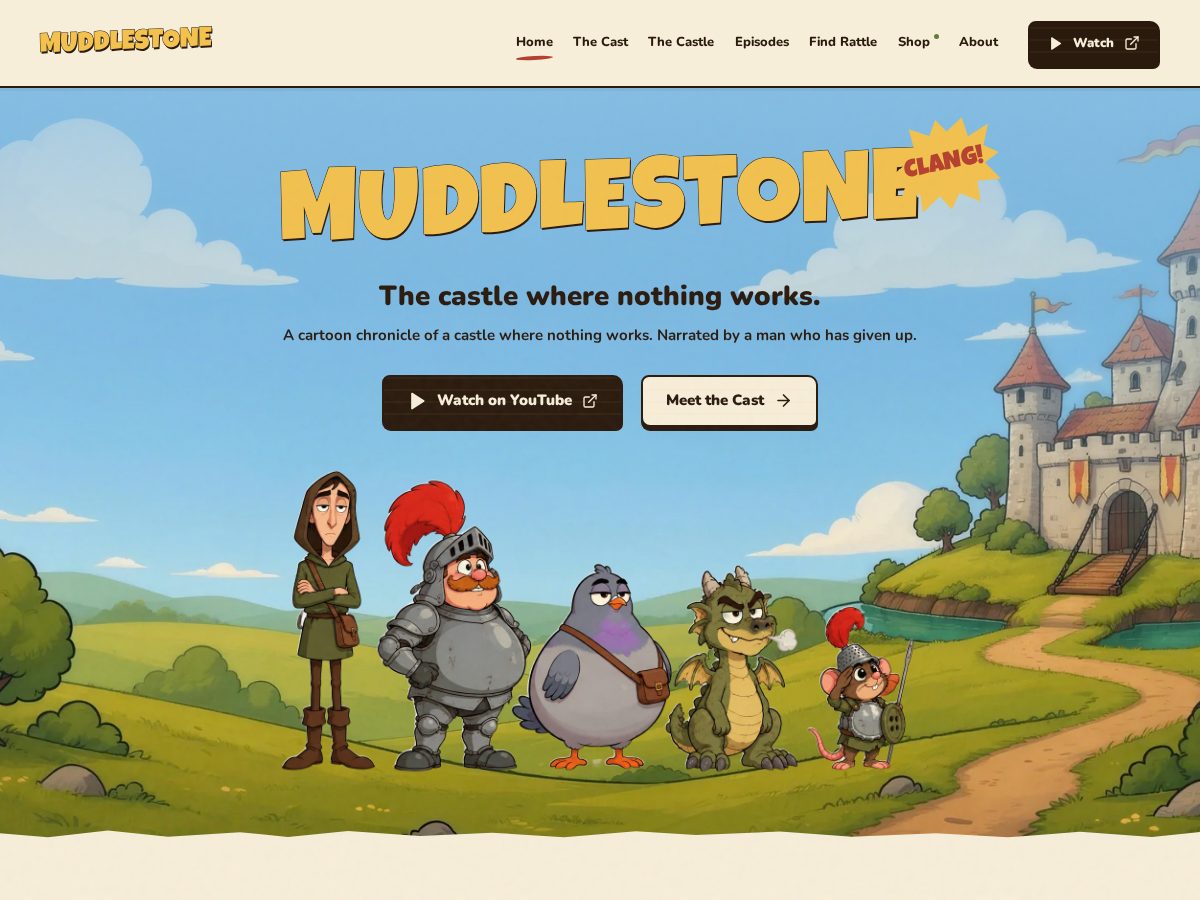 Landing-page snapshot of muddlestone.com