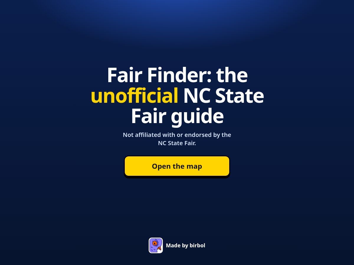 Landing-page snapshot of ncstatefair.app