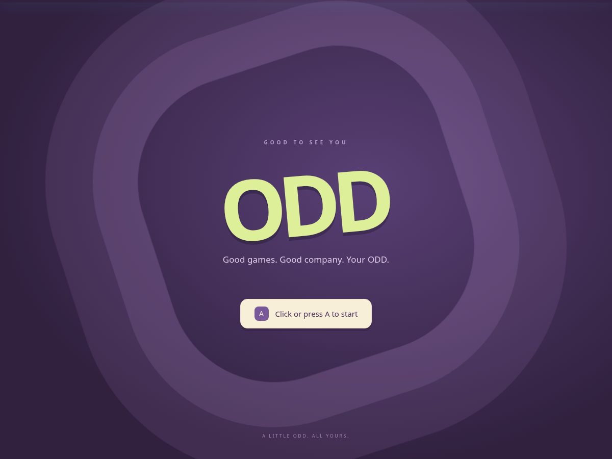 Landing-page snapshot of oddgames.world