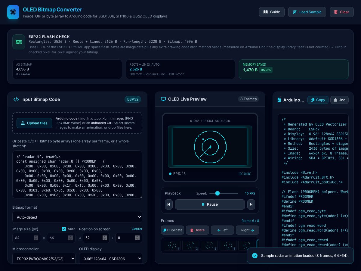 Landing-page snapshot of oledbitmapconverter.com