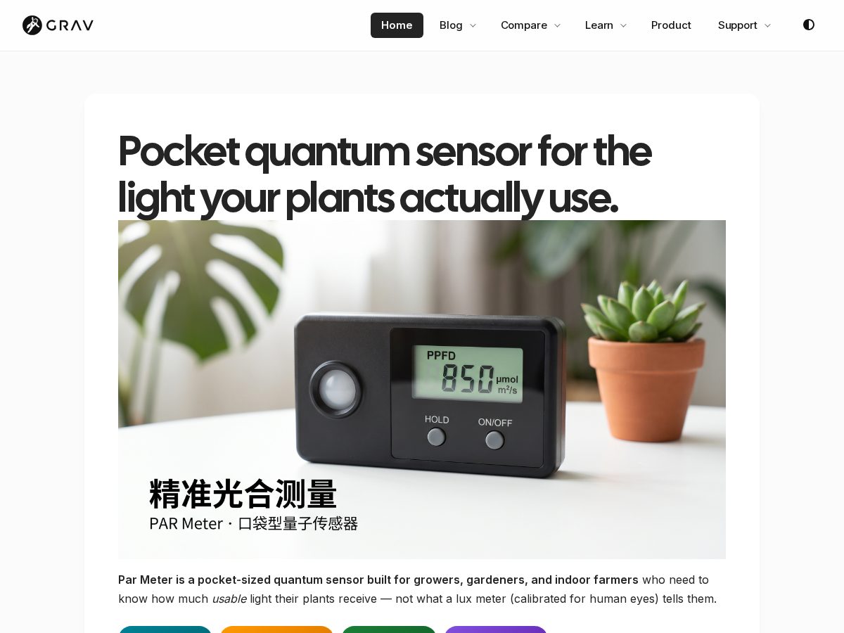 Landing-page snapshot of parmetertech.com