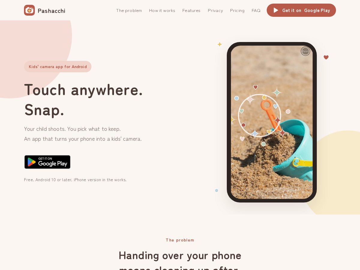 Landing-page snapshot of pashacchi.com
