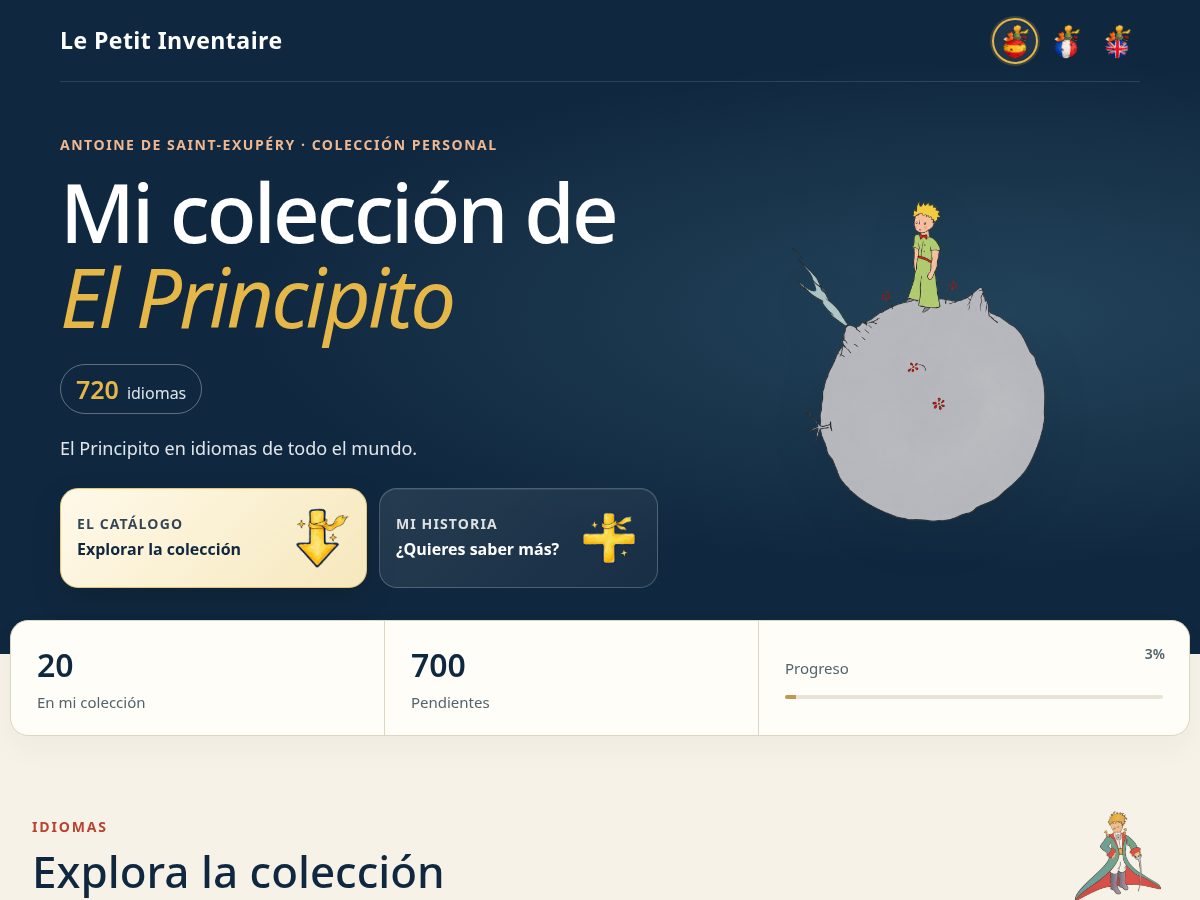 Landing-page snapshot of petitinventaire.com