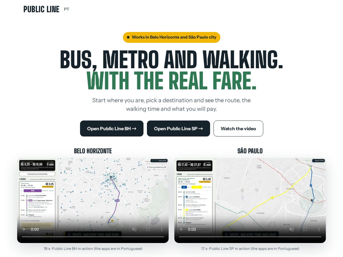 Landing-page snapshot of publicline.online