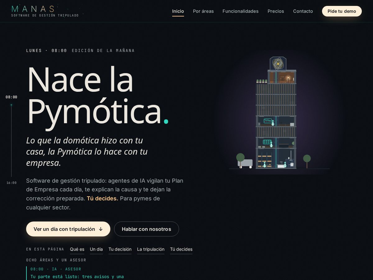 Landing-page snapshot of pymotica.com