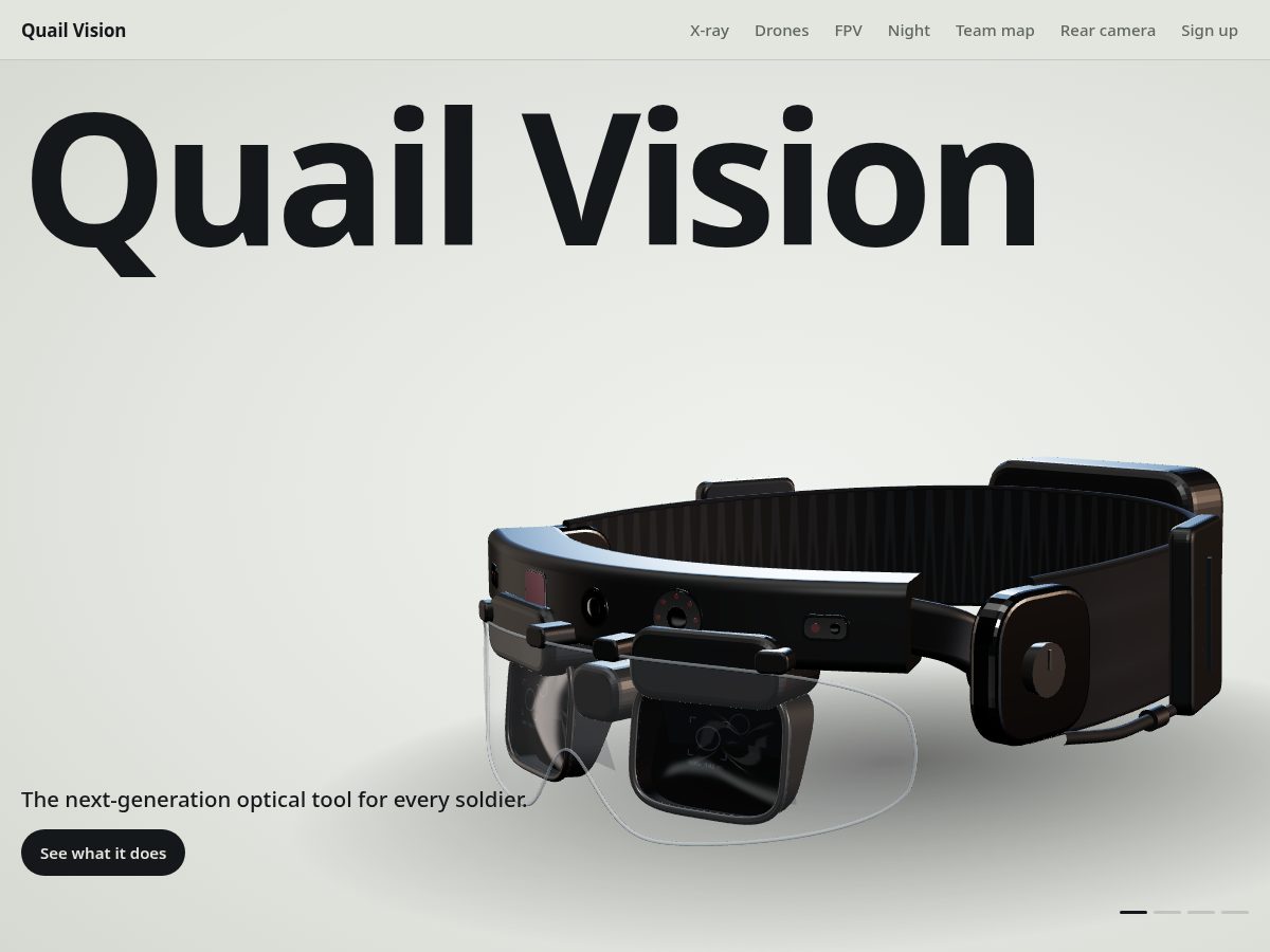Landing-page snapshot of quailvision.com