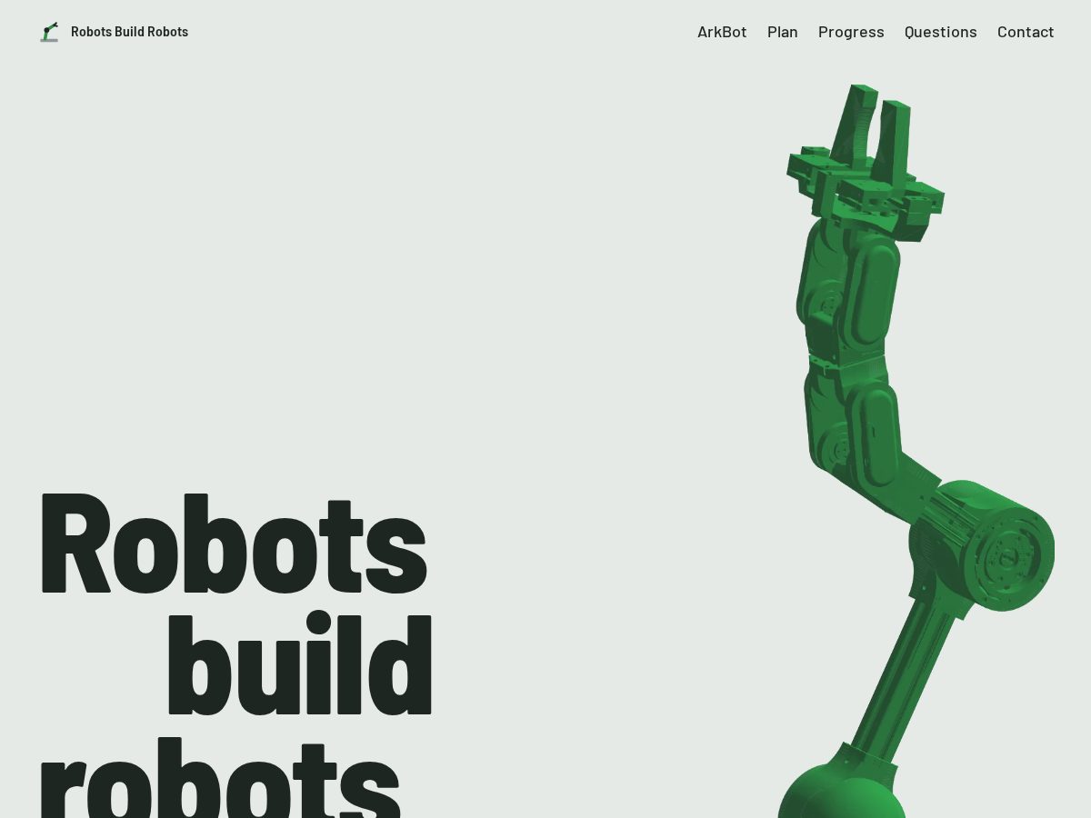 Landing-page snapshot of robotsbuildrobots.space