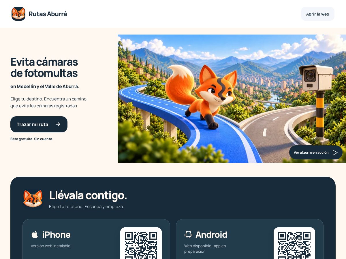 Landing-page snapshot of rutasaburra.com