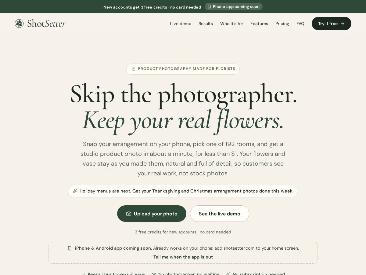 Landing-page snapshot of shotsetter.com
