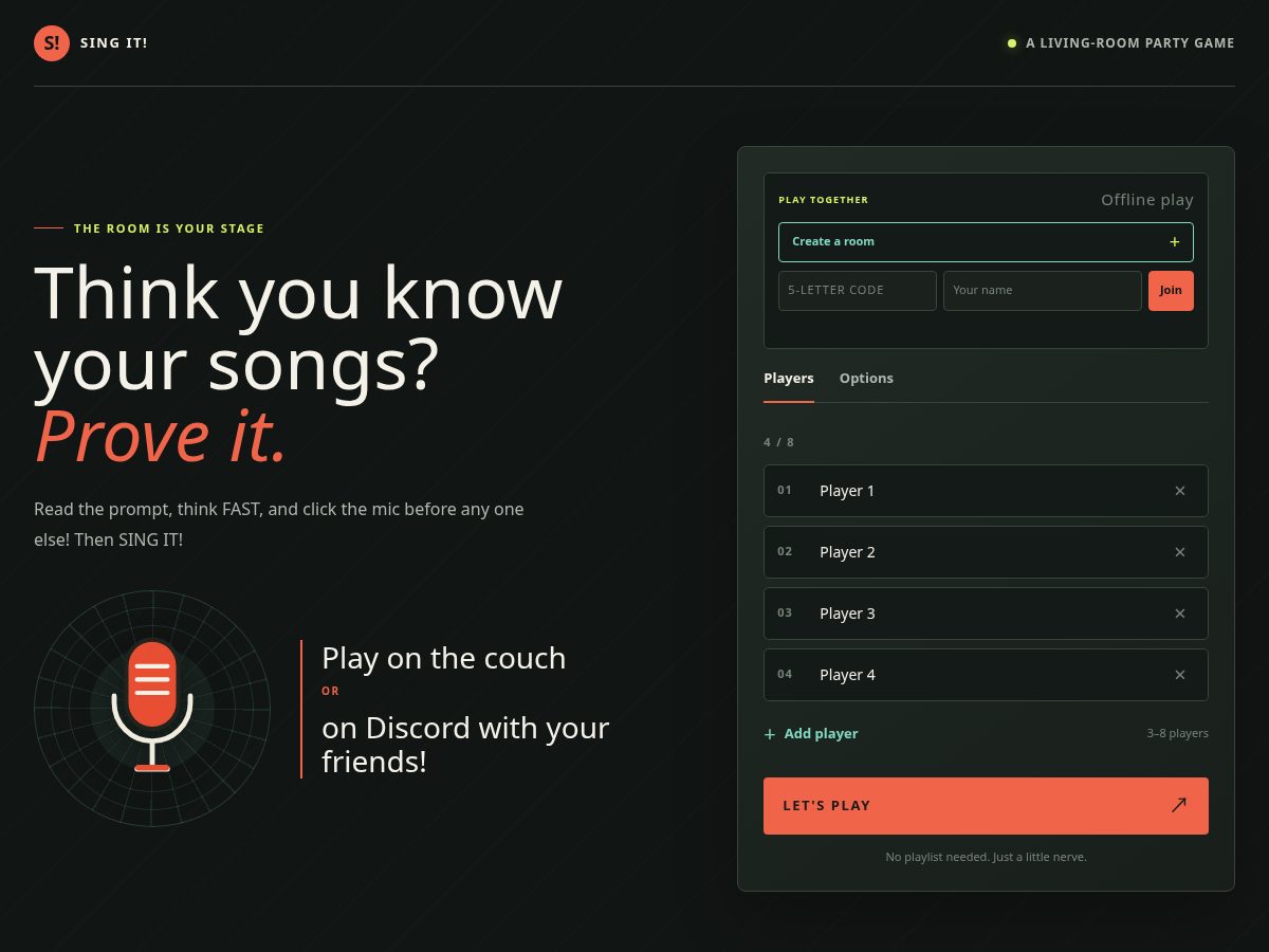 Landing-page snapshot of singit.dev