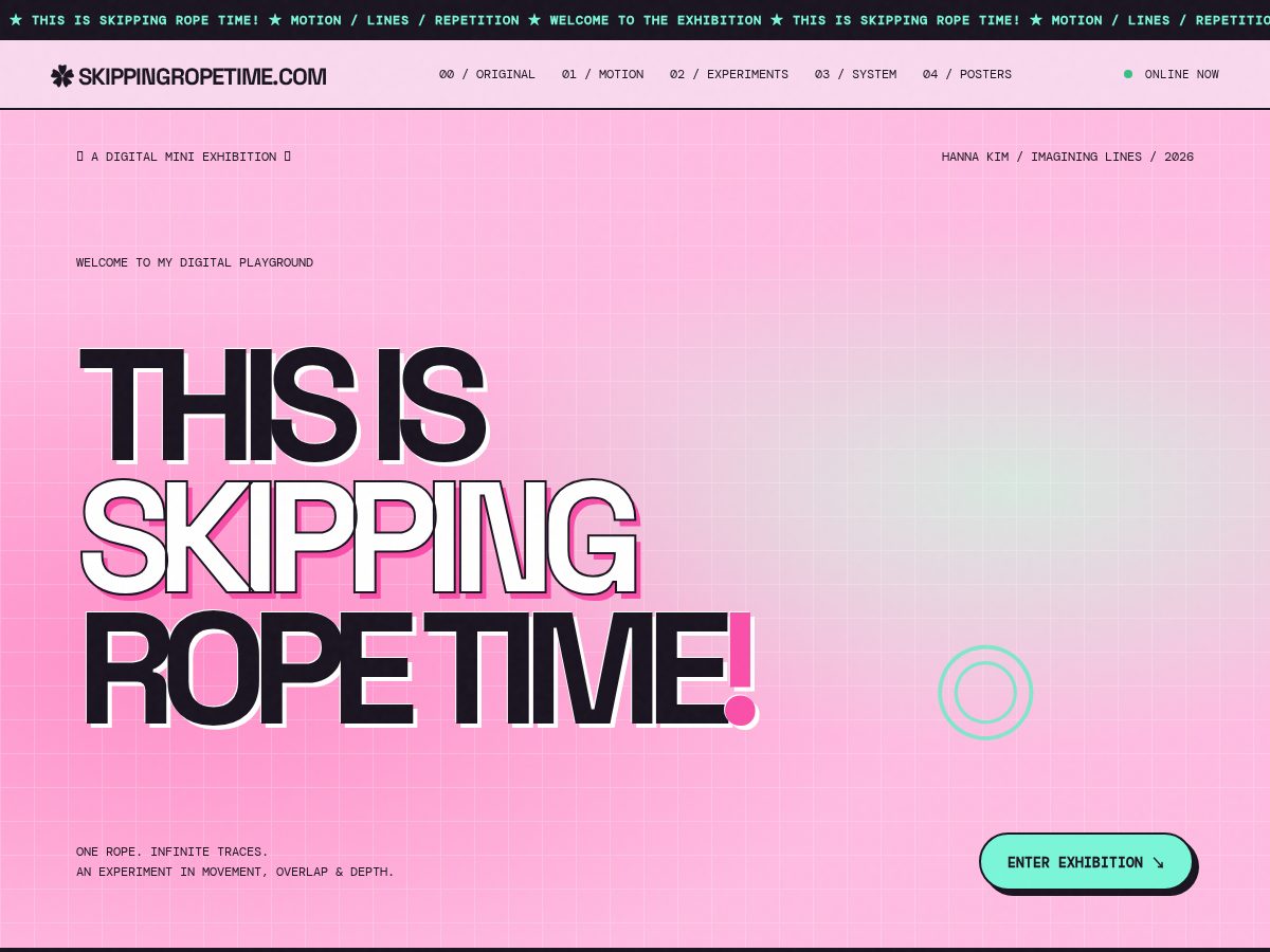 Landing-page snapshot of skippingropetime.com