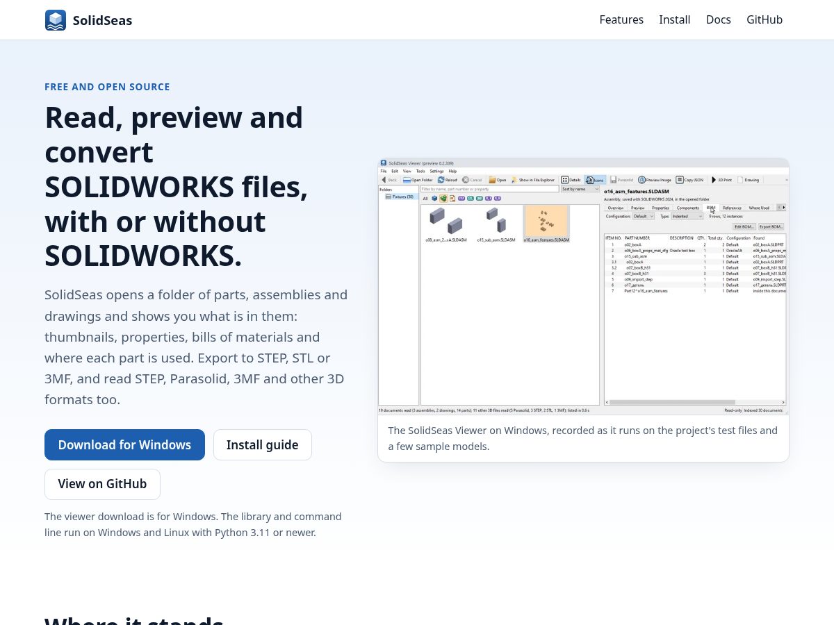 Landing-page snapshot of solidseas.app