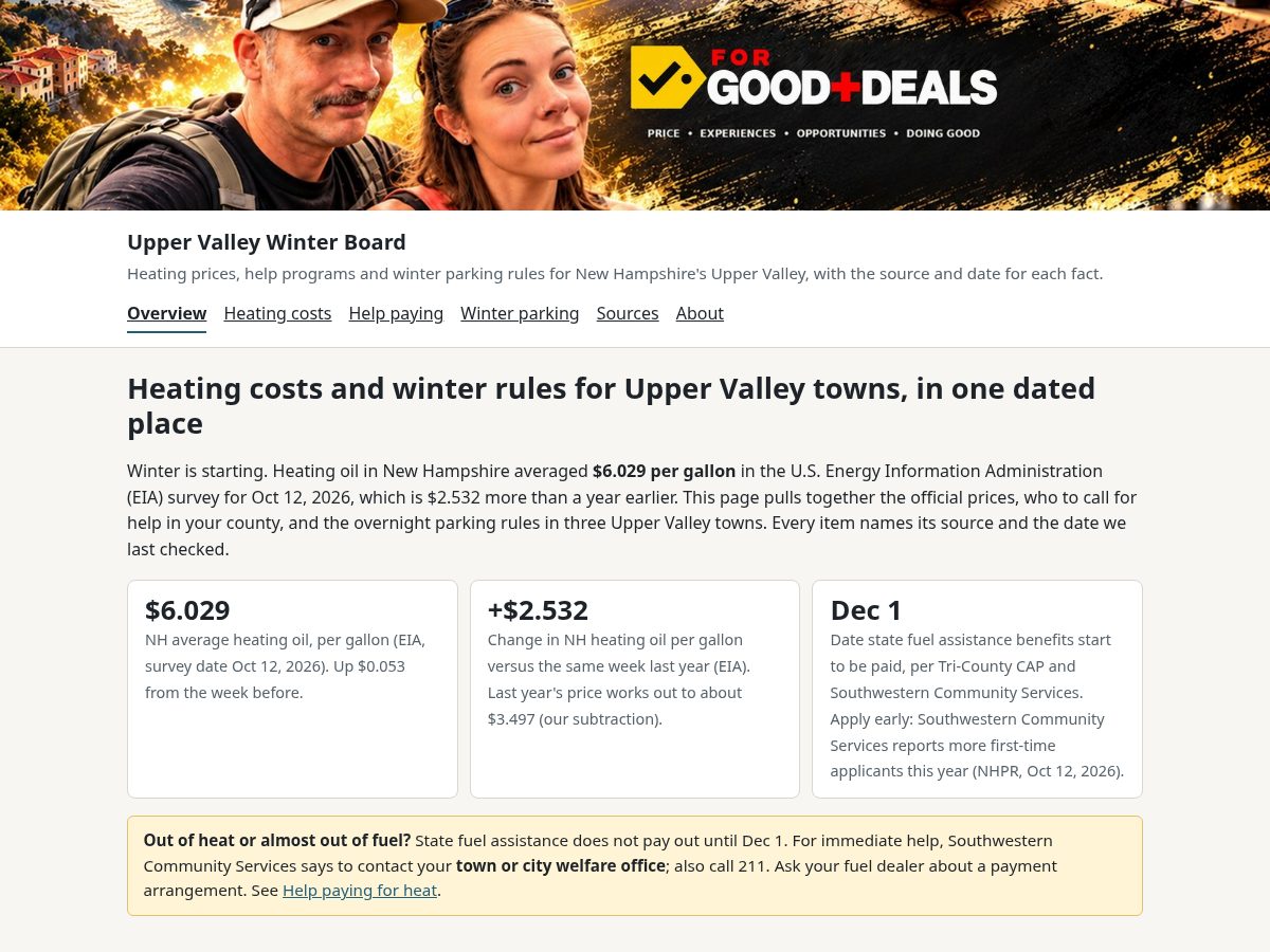 Landing-page snapshot of staywarmuppervalley.com
