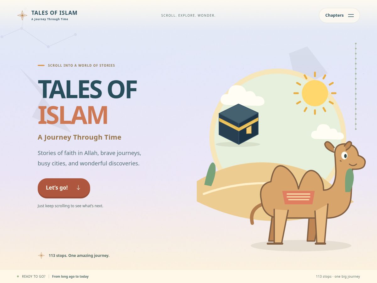 Landing-page snapshot of talesofislam.com