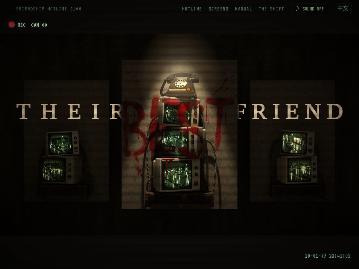 Landing-page snapshot of theirbestfriend.com