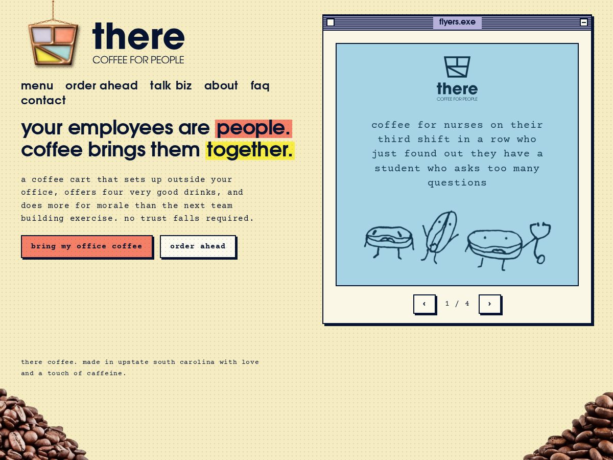 Landing-page snapshot of therecoffee.com