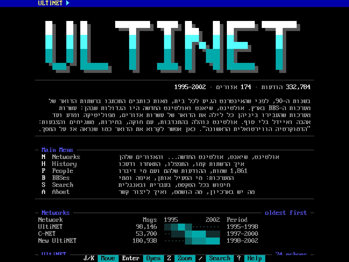 Landing-page snapshot of ultinet-archive.org