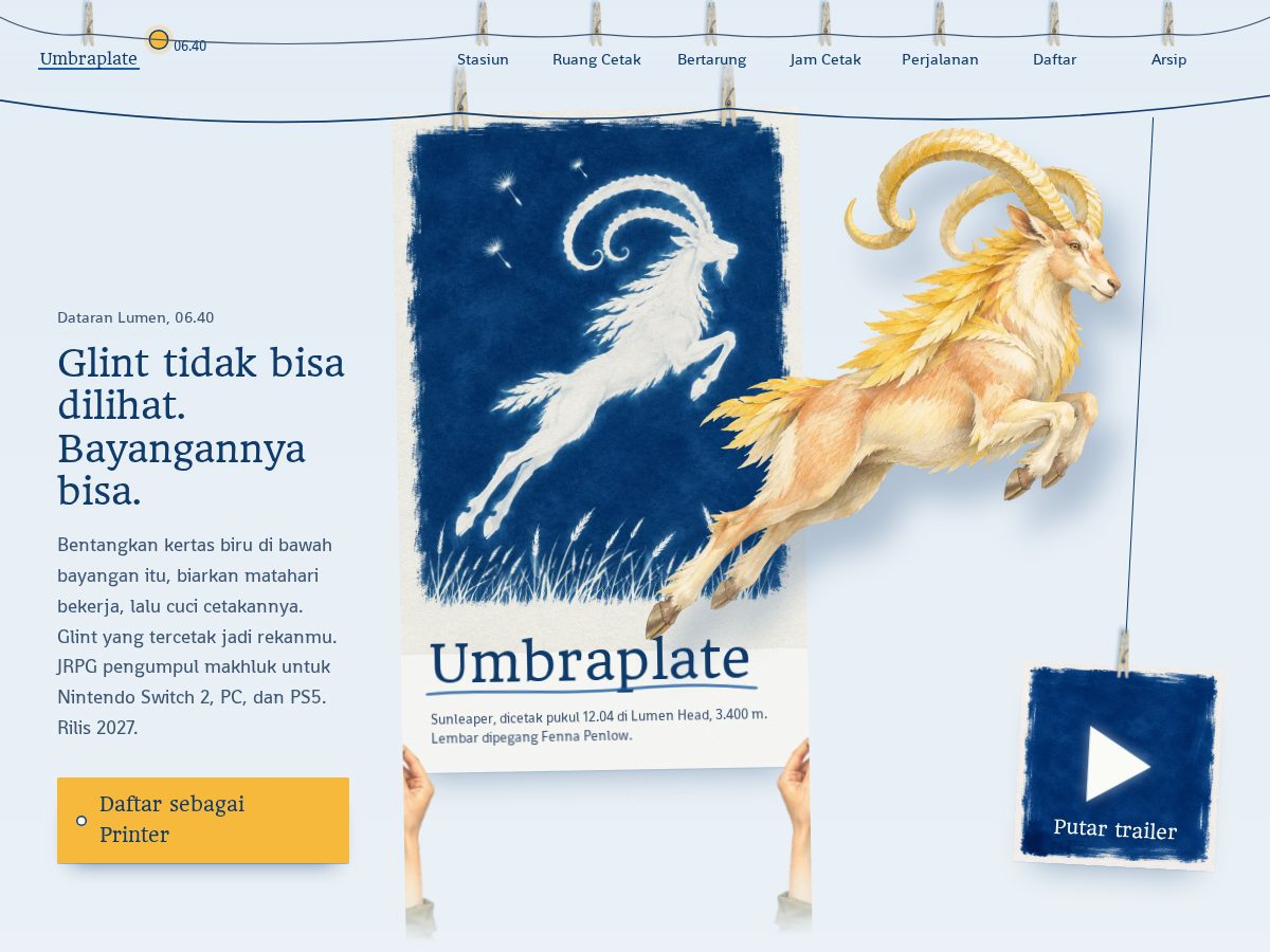 Landing-page snapshot of umbraplate.com
