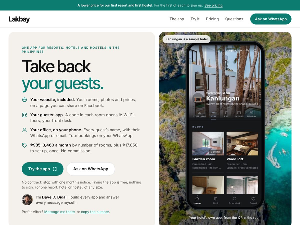 Landing-page snapshot of uselakbay.com