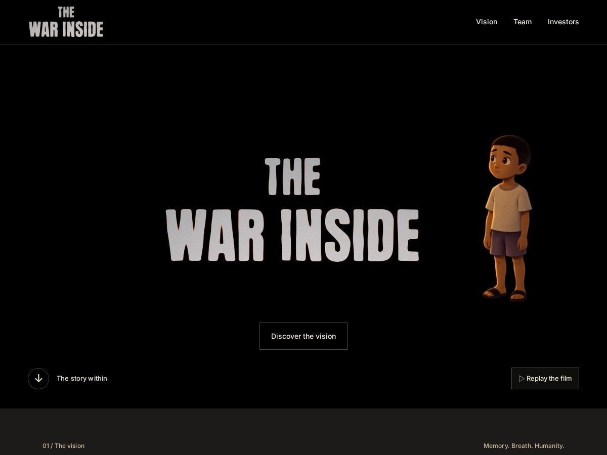 Landing-page snapshot of warinsideinvestors.com