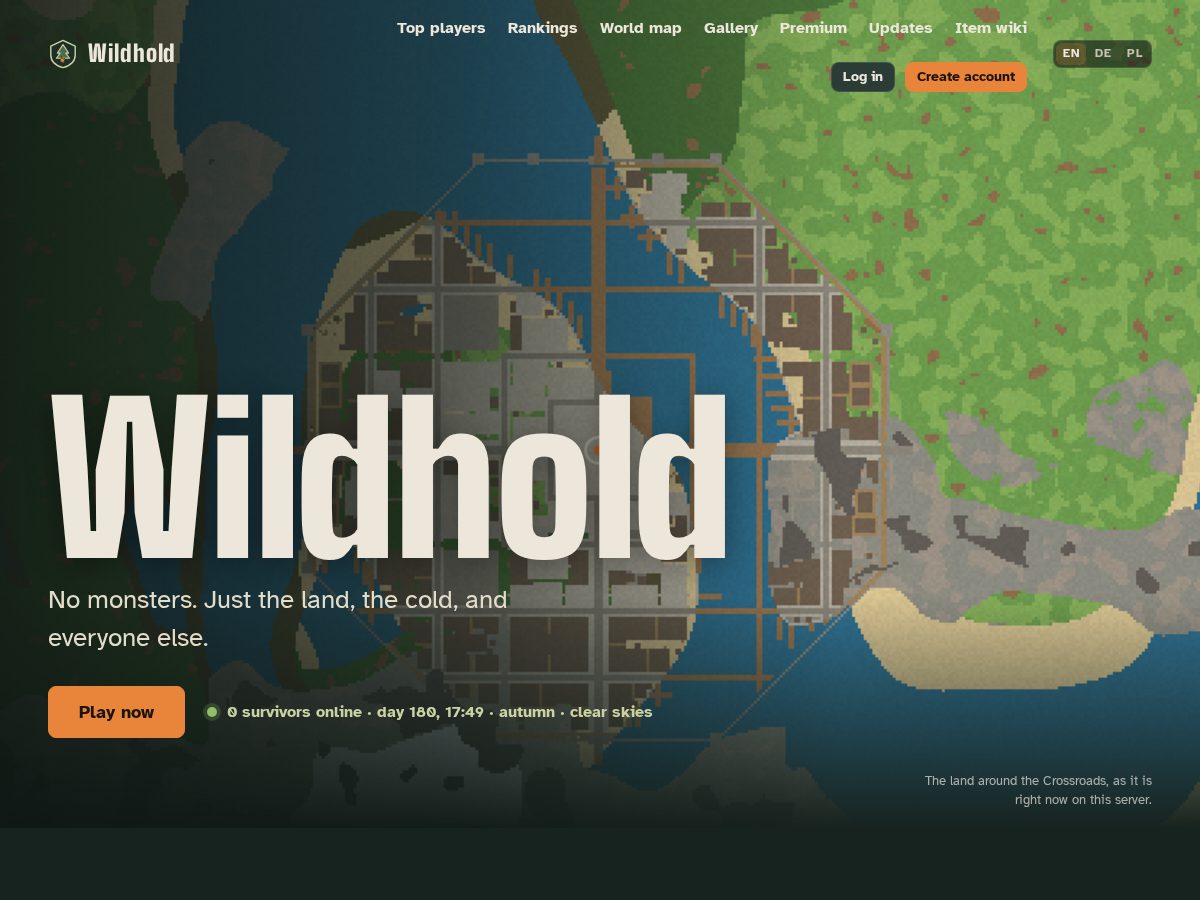 Landing-page snapshot of wildhold.online