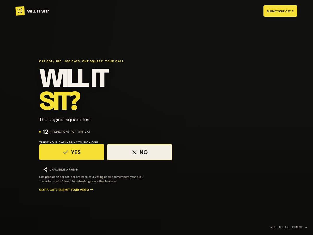Landing-page snapshot of willitsit.com