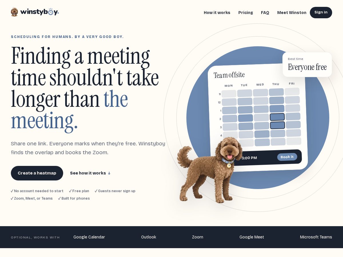 Landing-page snapshot of winstyboy.com