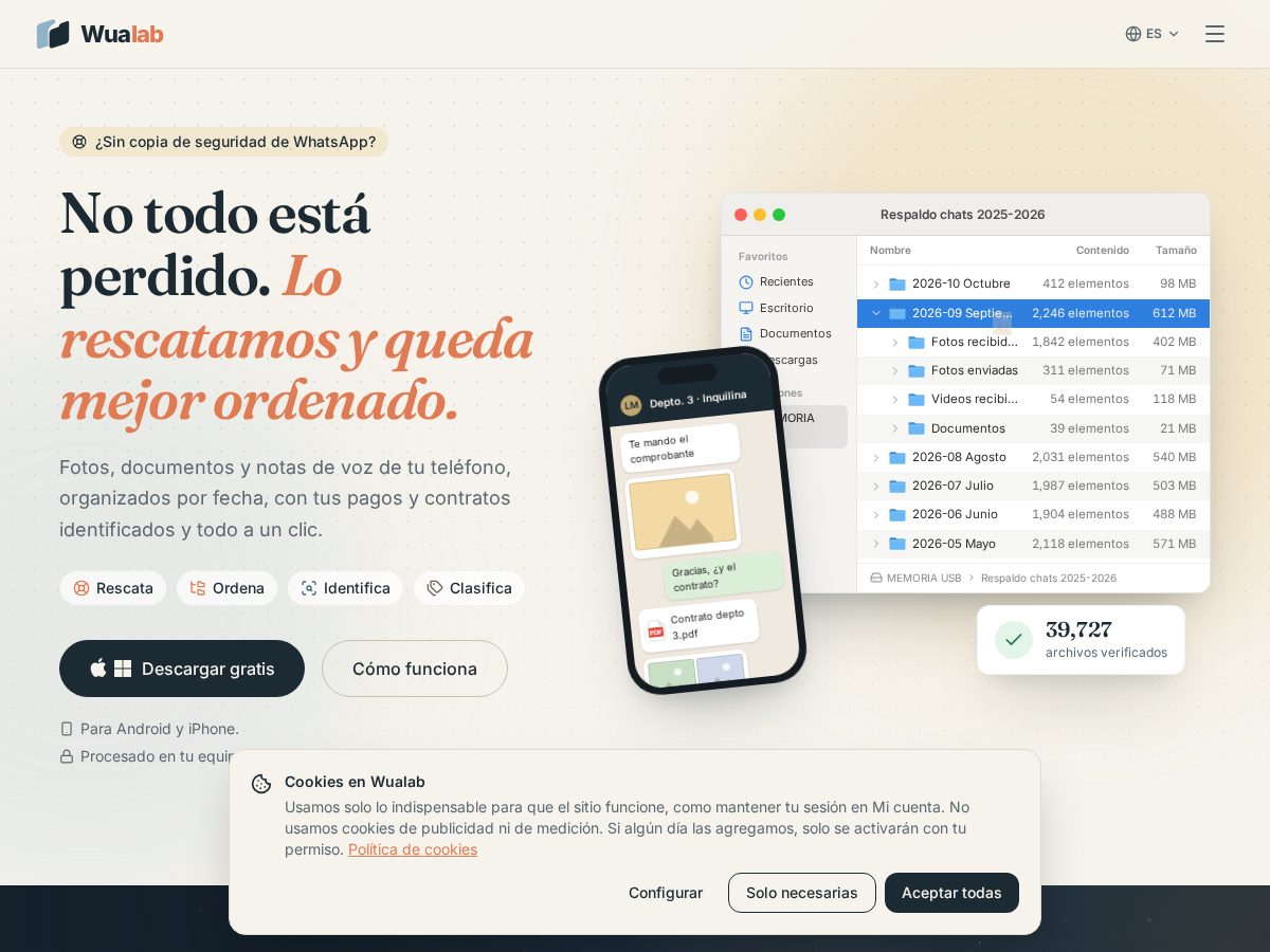 Landing-page snapshot of wualab.com
