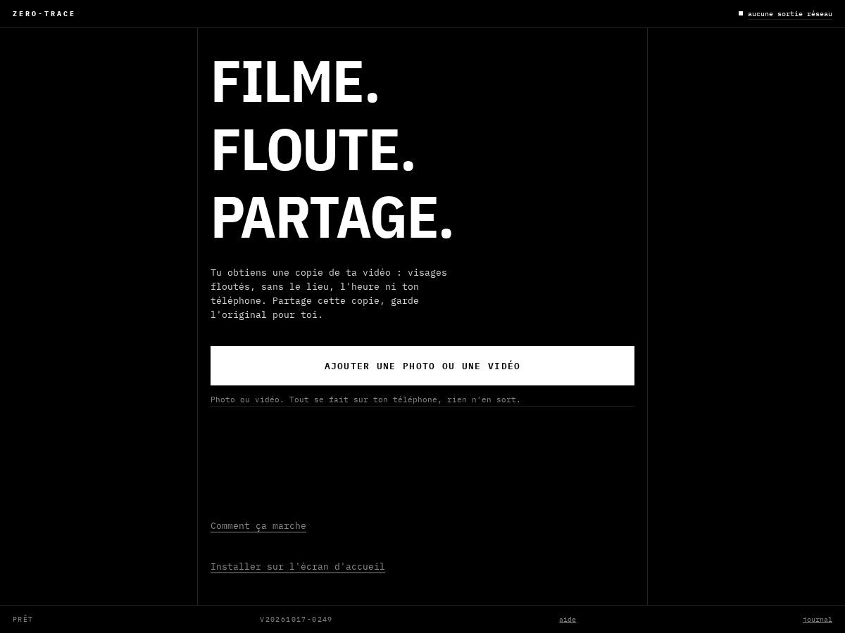 Landing-page snapshot of ztrace.app