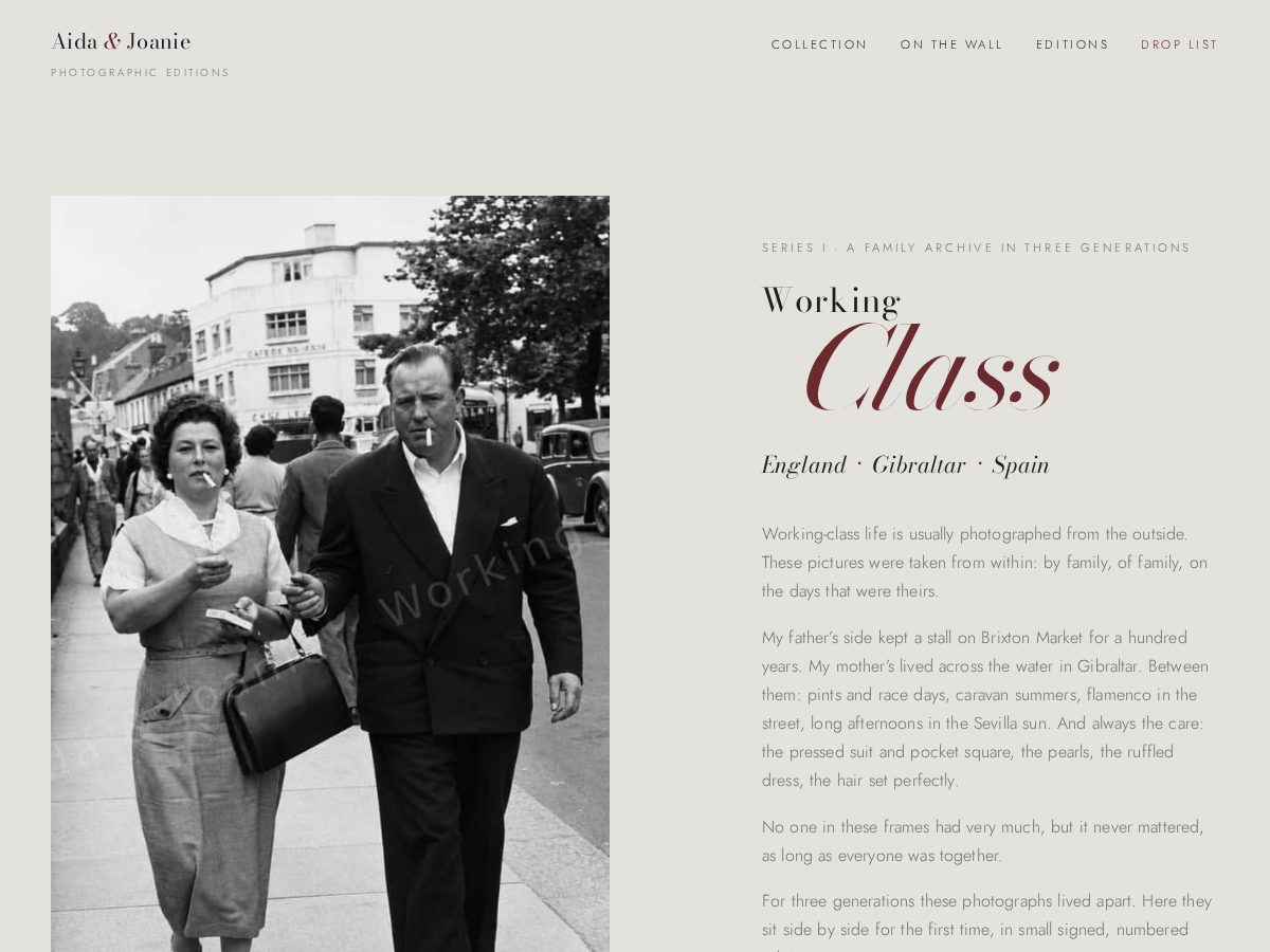 Landing-page snapshot of aidajoanie.com