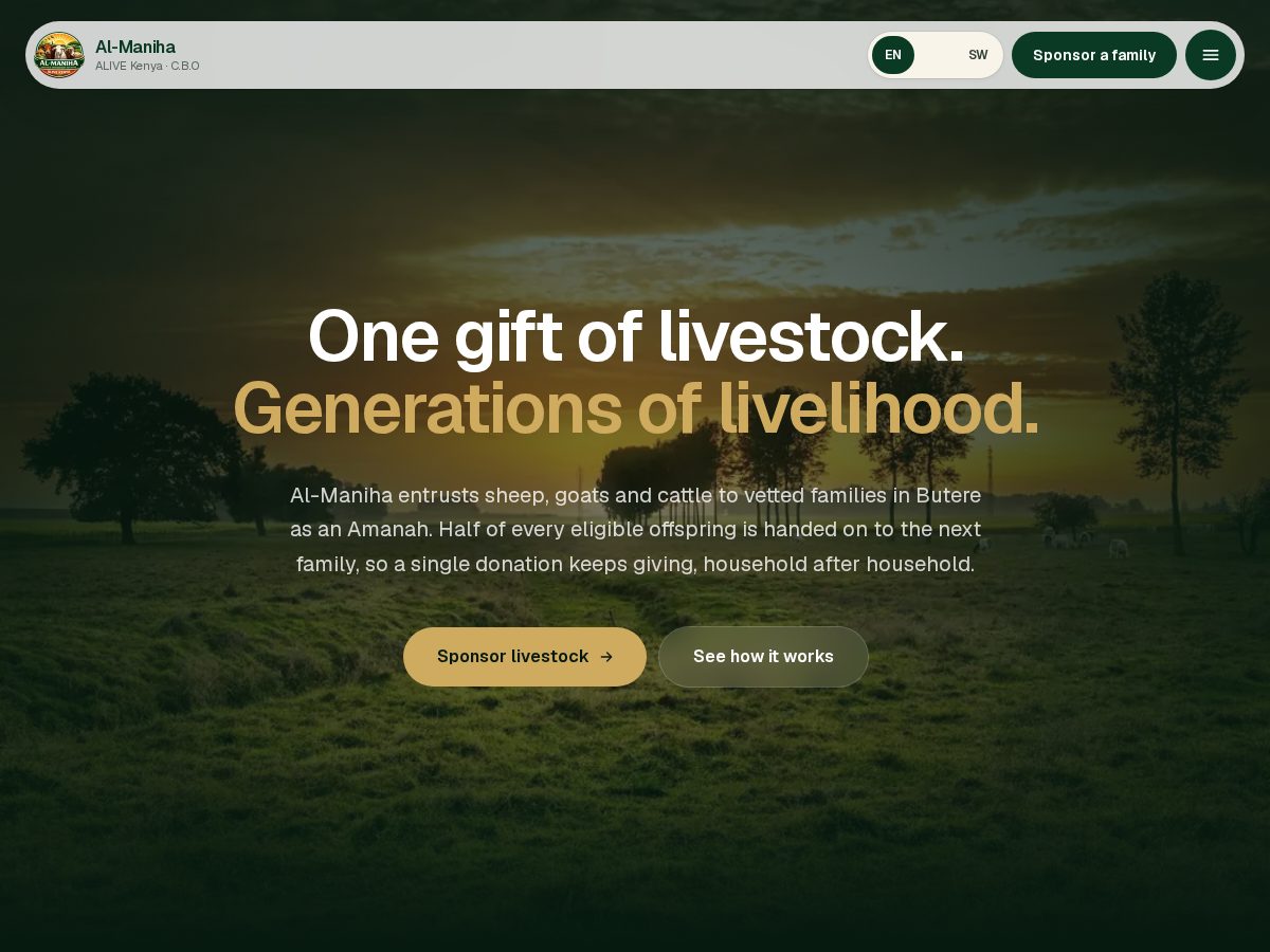 Landing-page snapshot of almaniha.org