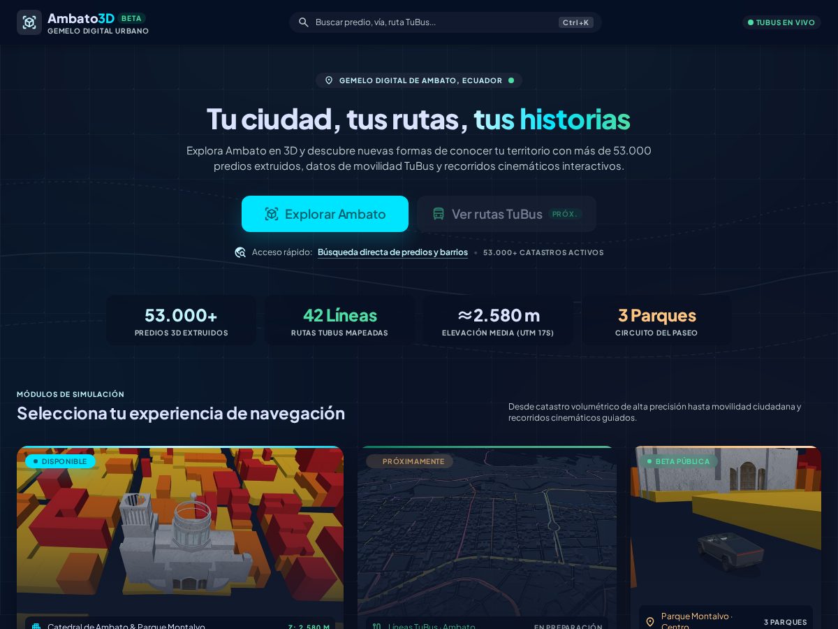 Landing-page snapshot of ambato3d.com